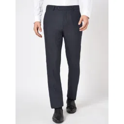 Byford By Pantaloons Black Slim Fit Texture Trousers-picture-29