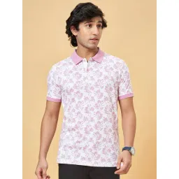 Byford By Pantaloons Blushing Bride Slim Fit Printed Polo T-Shirt-picture-19