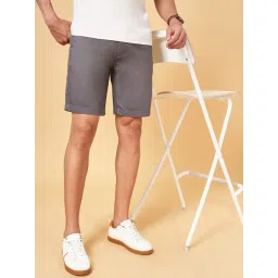 Byford by Pantaloons Charcoal Grey Slim Fit Shorts-picture-46