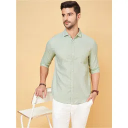 BYFORD by Pantaloons Cotton Spread Collar Long Sleeves Slim Fit Opaque Casual Shirt-picture-34