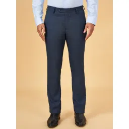 Byford by Pantaloons Dark Blue Slim Fit Trousers-picture-11