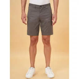 Byford By Pantaloons Glacier Gray Slim Fit Shorts-picture-24