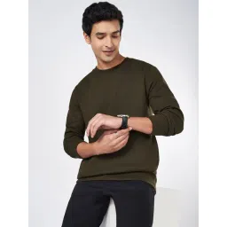 Byford by Pantaloons Green Cotton Regular fit Sweatshirts & Hoodies-picture-31