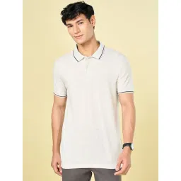 Byford By Pantaloons Grey Cotton Slim Fit Polo T-Shirt-picture-16