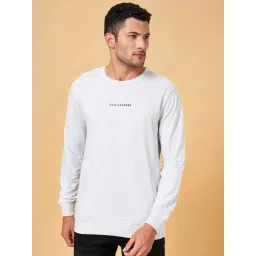 Byford By Pantaloons Light Grey Cotton Slim Fit Sweatshirt-picture-22