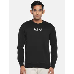 BYFORD by Pantaloons Men Black & White Typography Printed Cotton Pullover-picture-39