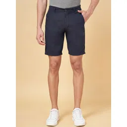 BYFORD by Pantaloons Men Mid Rise Cotton Linen Slim Fit Shorts-picture-35