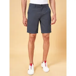 BYFORD by Pantaloons Men Printed Mid-Rise Slim Fit Cotton Shorts-picture-33