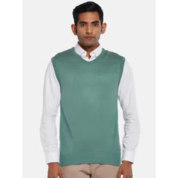 BYFORD by Pantaloons Men Sea Green Sweater Vest-picture-24