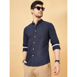 BYFORD by Pantaloons Men Slim Collar Solid Cotton Slim Fit Casual Shirt-picture-30