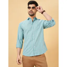 BYFORD by Pantaloons Men Slim Fit Opaque Striped Casual Shirt-picture-37