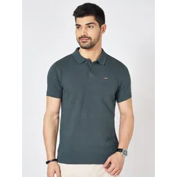 BYFORD by Pantaloons Men Solid Polo Collar Cotton Slim Fit T-shirt-picture-40