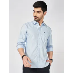 BYFORD by Pantaloons Men Spread Collar Solid Cotton Slim Fit Casual Shirt-picture-21