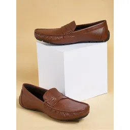 BYFORD by Pantaloons Men Textured Penny Loafers-picture-16