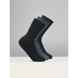 Byford by Pantaloons Multicolor Nylon Textured Socks Pack of 3 (Large)-picture-22