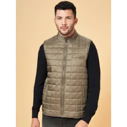 Byford by Pantaloons Olive Regular Fit Quilted Jacket-picture-28