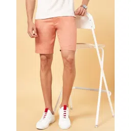 Byford by Pantaloons Peach Slim Fit Shorts-picture-14