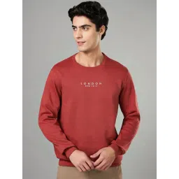 Byford By Pantaloons Red Cotton Regular Fit Printed Sweatshirt-picture-22