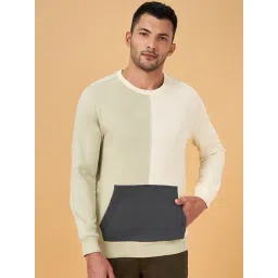 Byford by Pantaloons Sage Slim Fit Colour Block Sweatshirt-picture-27