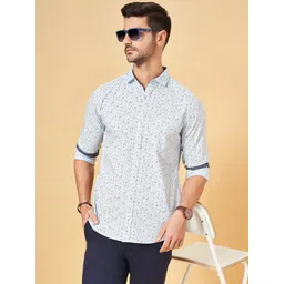 BYFORD by Pantaloons Slim Fit Floral Printed Spread Collar Cotton Casual Shirt-picture-16