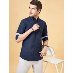 BYFORD by Pantaloons Spread Collar Slim Fit Casual Cotton Shirt-picture-27