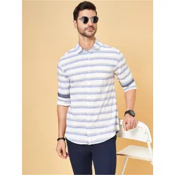 BYFORD by Pantaloons Striped Cotton Spread Collar Slim Fit Opaque Casual Shirt-picture-32