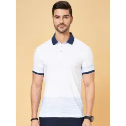 Byford by Pantaloons White Cotton Slim Fit Polo T-Shirt-picture-14