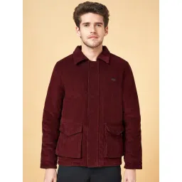 Byford By Pantaloons Wine Cotton Regular Fit Jacket-picture-36