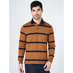 Byford By Pantaloons Yellow Slim Fit Striped Sweatshirt-picture-38