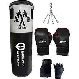Byson Mighty Warriors Boxing Kit Set for Men and Senior (36inch Punching Bag,12OZ Boxing Gloves,Chain and Hand Wrap) Heavy Bag-picture-18