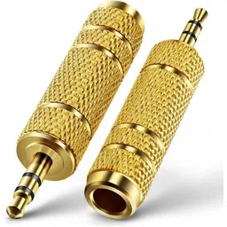 C & E Golden 2 3.5Mm Stereo Male To 6.3Mm Stereo Female Adapter Converter Phone Converter-picture-11