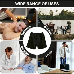 c-cure Disposable Bermuda Non-Woven Shorts| Elastic Waistband | Hygienic Underwear Unisex Suitable for Massage Spa, Sauna, Salon and Hospital image 4