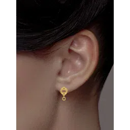 C KRISHNIAH CHETTY JEWELLERS PVT LTD Women 22Kt Gold Modern Geometric Earrings - 2.54g-picture-33