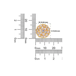 C KRISHNIAH CHETTY JEWELLERS PVT LTD Women 22Kt Gold Stone Studded Stud Earrings - 4.66 g image 3