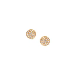 C KRISHNIAH CHETTY JEWELLERS PVT LTD Women 22Kt Gold Stone Studded Stud Earrings - 4.66 g image 2