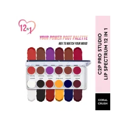 C2P Pro Studio Lip Spectrum 12 Color Cream Lipstick Palette-picture-12