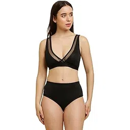 c4d Women's Front Straps Mesh Brazilian High-Waisted Bikini Set-picture-28