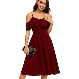 c4d Women's Plus Size Off-Shoulder Cocktail Summer Dresses-picture-26