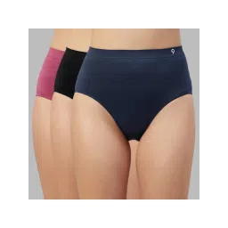 C9 Airwear High Rise Solid Seamless Hipster Underwear Combo For Women - Multicolor (Pack of 3)-picture-26