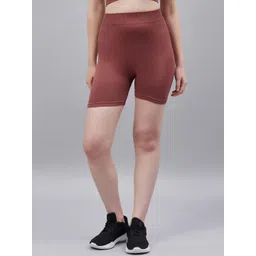 C9 AIRWEAR Women Slim Fit High-Rise Ribbed Sports Shorts-picture-30