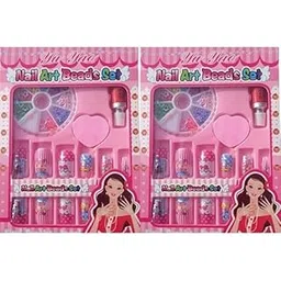 CABINCLUB Kids Nail Art Kit, Artificial Nails Set with Glue, 12 Pieces Multicolour Decorative Manicure Set for Girls (PACK OF 2)-picture-19
