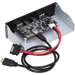 cablecc 4-Port Internal USB 3.1 Gen 2 Front Panel Hub(2X Type-A + 2X Type-C) for 5.25" Bay Connects to Motherboard Type-E Header-picture-12