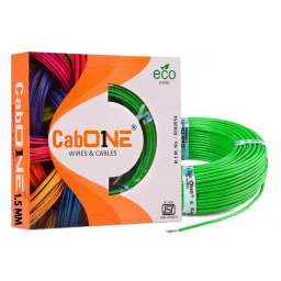 Cabone FR PVC Multi Strand Electrical Wire Cable 1.5 Sq. mm 1 Core Length 90 m Green, CabONE017-picture-39