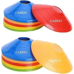 CABRIO Disc Plastic Space Marker Agility Soccer Cones for Training, Football, Kids, Sports, Field Cone Markers (Multicolor, 10 Cones Set) (10)-picture-13