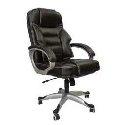 Caddy High Back Revolving office and Home Chair Black PU Leatherette CD200-picture-25