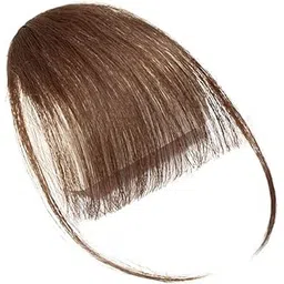 CADENZA HAIR 3D Air Hair Bangs with Temples Human Hair Remy Clip in Hair Extensions Natural Fringe Hairpiece for Women | Brown-picture-32