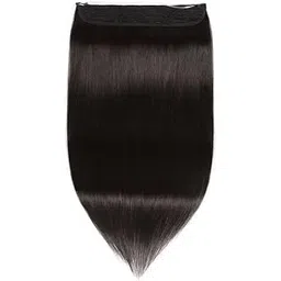 CADENZA HAIR 4 Clip in Halo Volumizer Hair Extensions Real 100% Human Hair 1pcs Remy Straight Long Natural Hair for Woman | Natural Black | 14 Inch-picture-19
