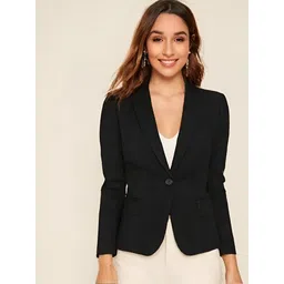 cadmon Women Solid Single Breasted Formal Blazer-picture-21