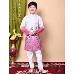 Cae Boys Embroidered Regular Sequinned Kurta with Pyjamas-picture-13