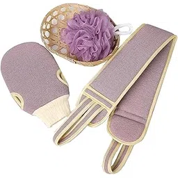 Caelavora Exfoliating Back Scrubber for Shower 3 Pcs Exfoliating Gloves Body Scrub Loofah Sponge Bath Back Brush Washer Deep Clean Shower Scrubber for Women and Men-picture-11